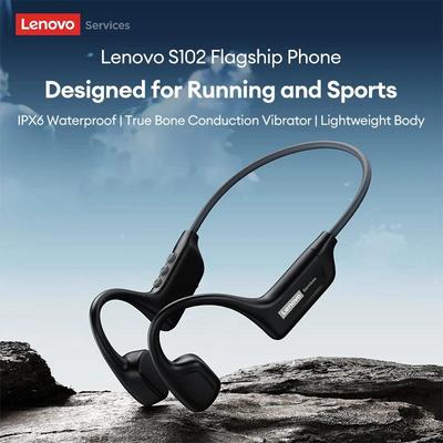 Original Lenovo S102 Bone Conduction Earphones V6.0 Wireless Sports Air Conduction Headphones HiFi Sound Swim Headset IPX6 Waterproof Earbud Stereo