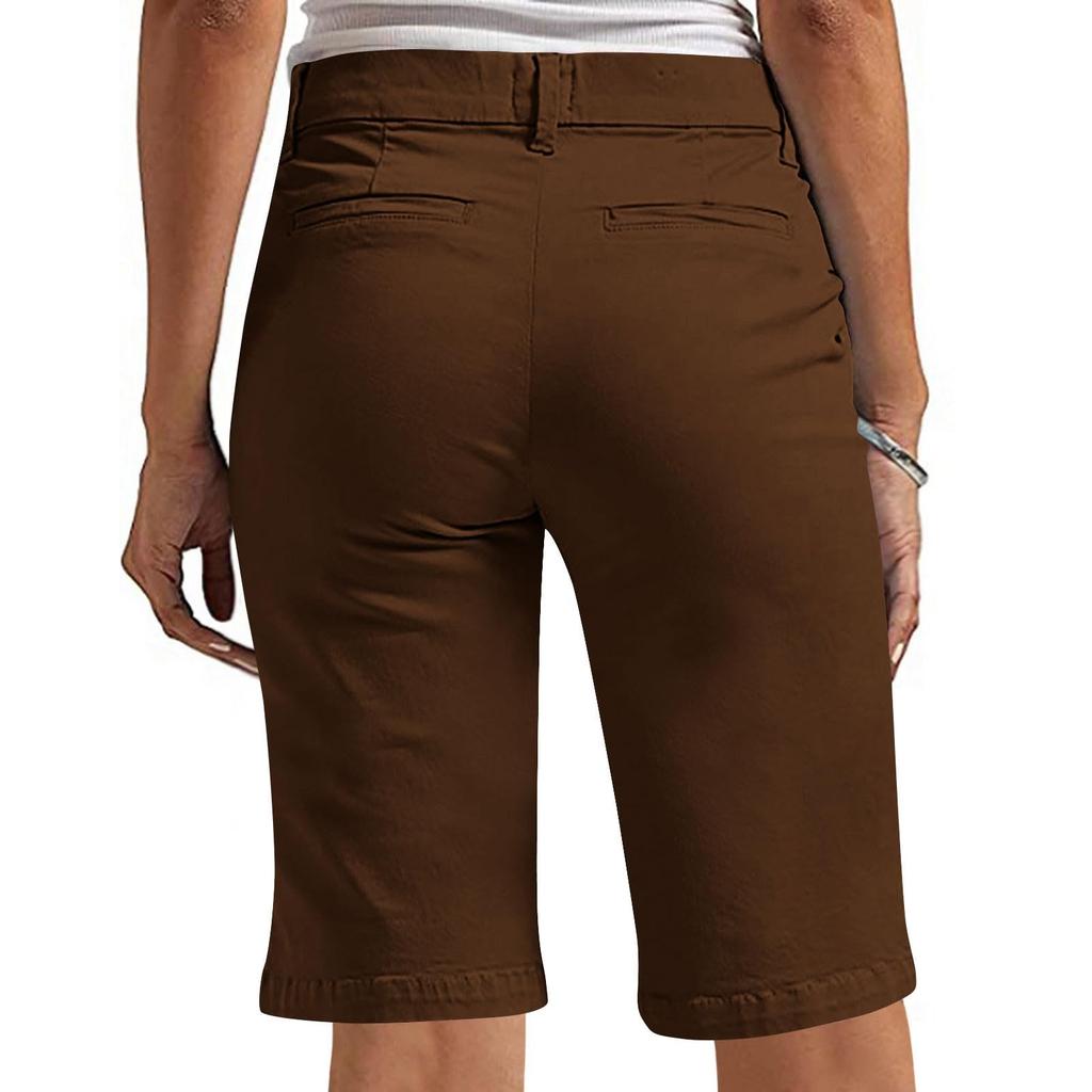 Shorts For Women Trendy 2025 Casual Summer High Waisted Chino Shorts Straight Leg Hiking Vacation Outfits