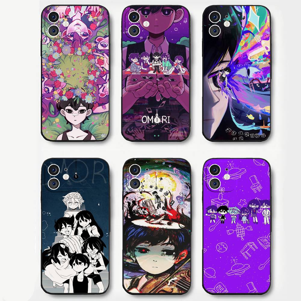 Game Anime Style Omori Phone Case For IPhone 17 Air 16 15 14 13 Pro Max 11 12 Black Silicone Cover