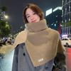 Collar Knitted Scarf Thicken High Neck Shawl Fashion Neck Warmer  Winter