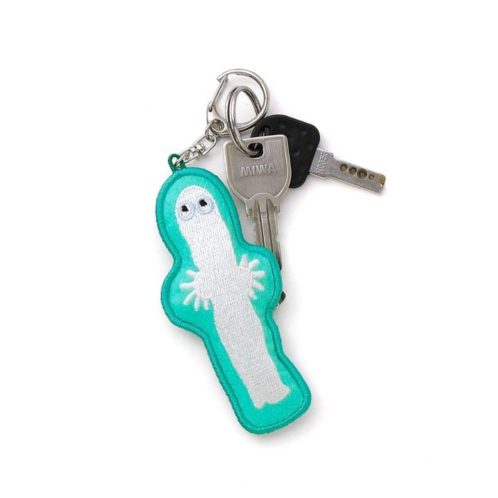 HIGHTIDE MOOMIN Luminous Keyring Nyoro Nyoro Glow-in-the-Dark Keychain White 4.2 X 1.3 X 9.7 Cm