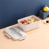 Qianxing Wheat Straw 3-Compartment Microwave Lunch Box