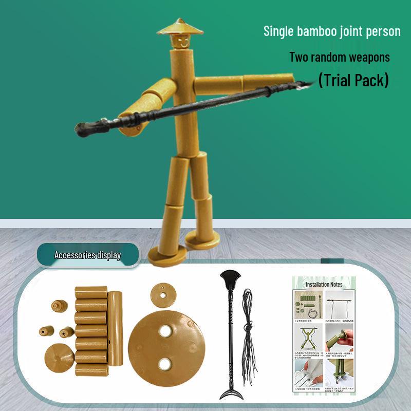 Bamboo Joint Sixth Grade Handmade DIY Toy Double Player Battle Educational Game