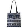Elegant Lady Girls Handbag Floral Porcelain Geometry Abstract Pattern Shoulder Bag Casual Teenager Book Tote for Shopping Casually