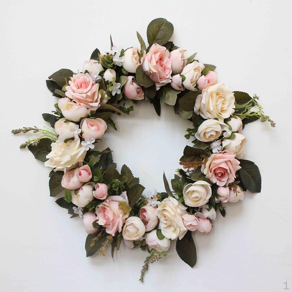 Flower Wreath Handmade Decorative Garland Hanging Door Wall Wedding indoor Decor