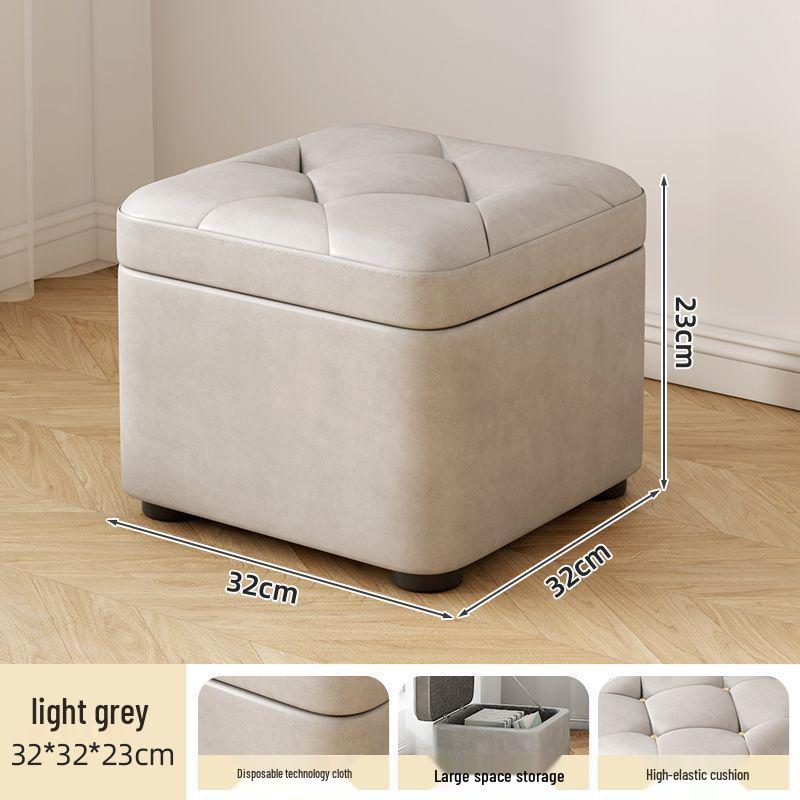 Компактный прямоугольный табурет для хранения для прихожей - Прочное сиденье для переобувания 3160₽