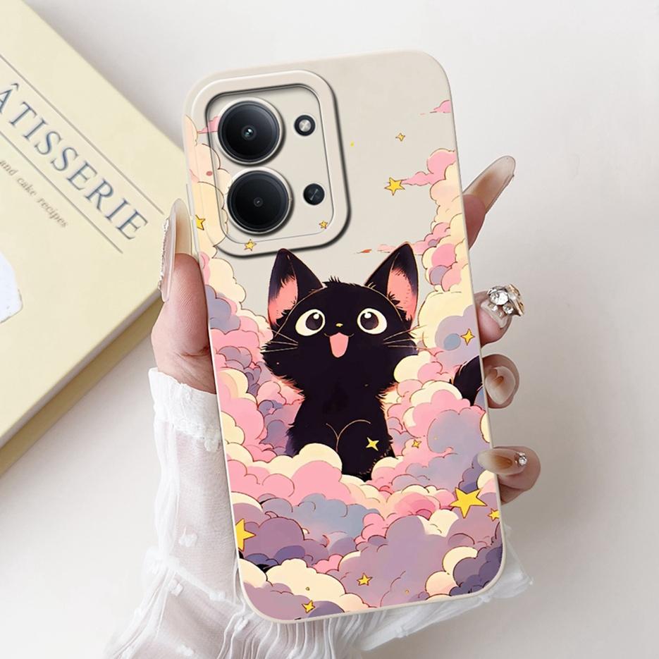 Für Xiaomi Redmi 15C 4G Hülle PocoC85 Niedliche Katze Blume Bemalte Abdeckung Weiche Silikon Handyhülle Für Xiaomi Poco C85 Redmi15C 4G Taschen