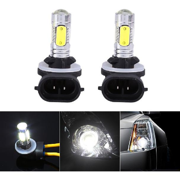 Aramox 2Pcs LED 7.5W 6500K White LED Fog Lights, Lamp DRL Bulbs Fog Bulbs Daytime Running Lamp H27W/2 881