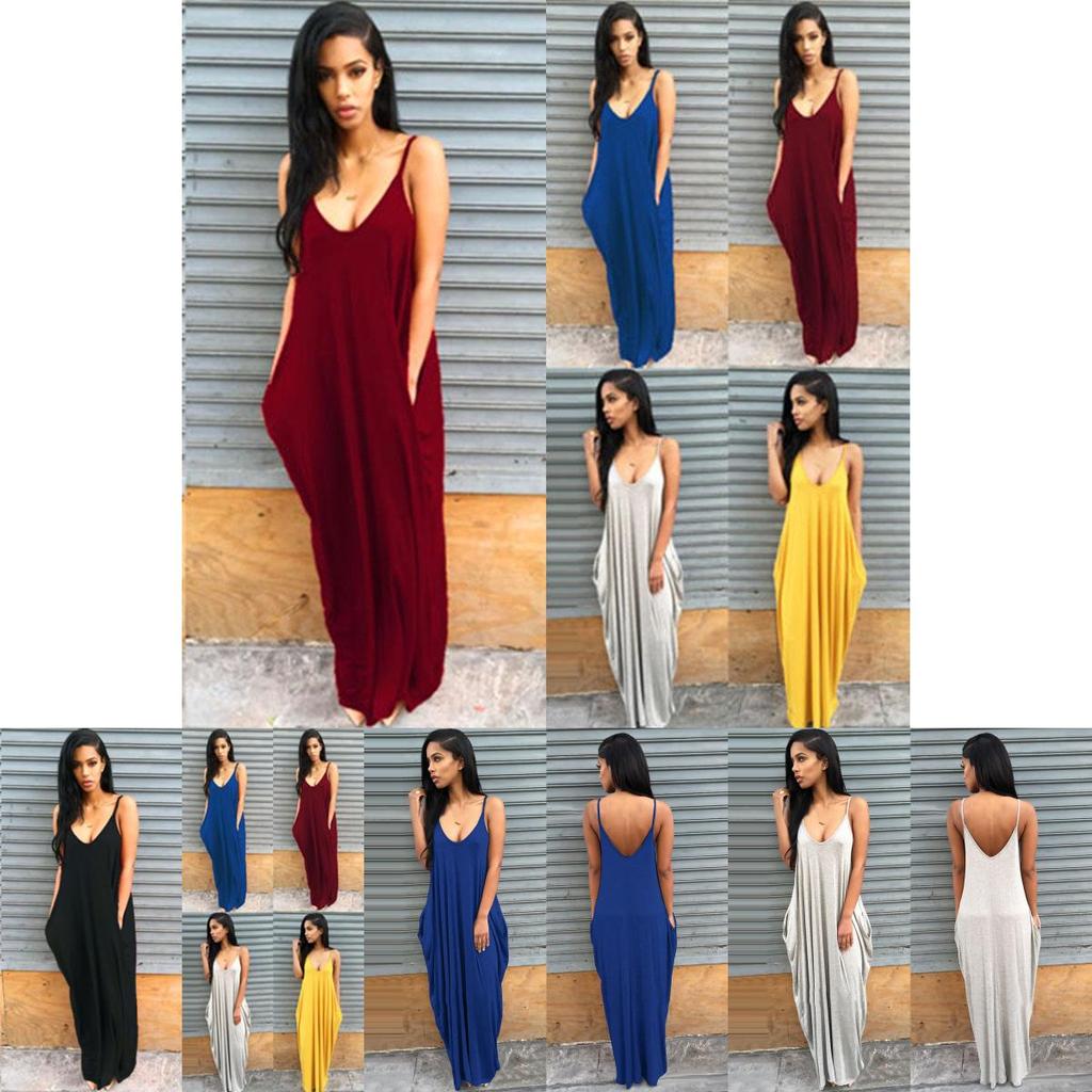 Plus Size Women's Boho Long Maxi Dress For Elegant Beach Holiday Parties