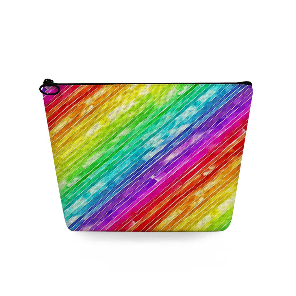 Women Color Texture Print Cosmetic Bag Toiletries Organize Travel Storage Case 6776