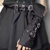 Punk Hip-hop Style Long Half Finger Gloves Women's Metal Buckle Personalized Role-playing Stage Performance Elastic Party Gloves