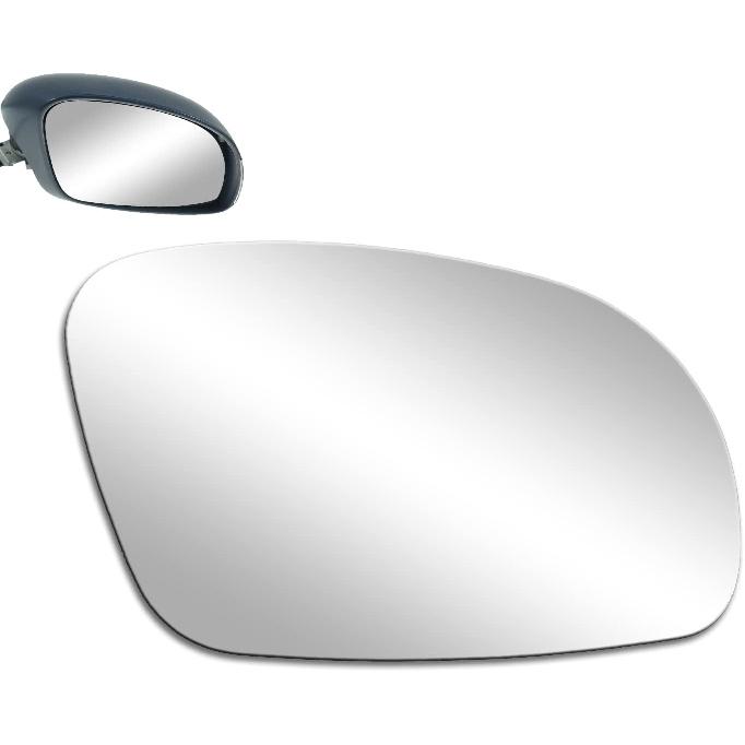 BOOLEE Mirror Glass Right Passenger Side Replacement fit for 2001 2002 2003 2004 2005 2006 2007 2008 2009 2010 VW Volkswagen Beetle RH With Adhesives