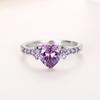 Sterling  Purple Love Rings New Fashion Jewelry for Women Wedding Engagement Party Temperament Female Accessories Gift