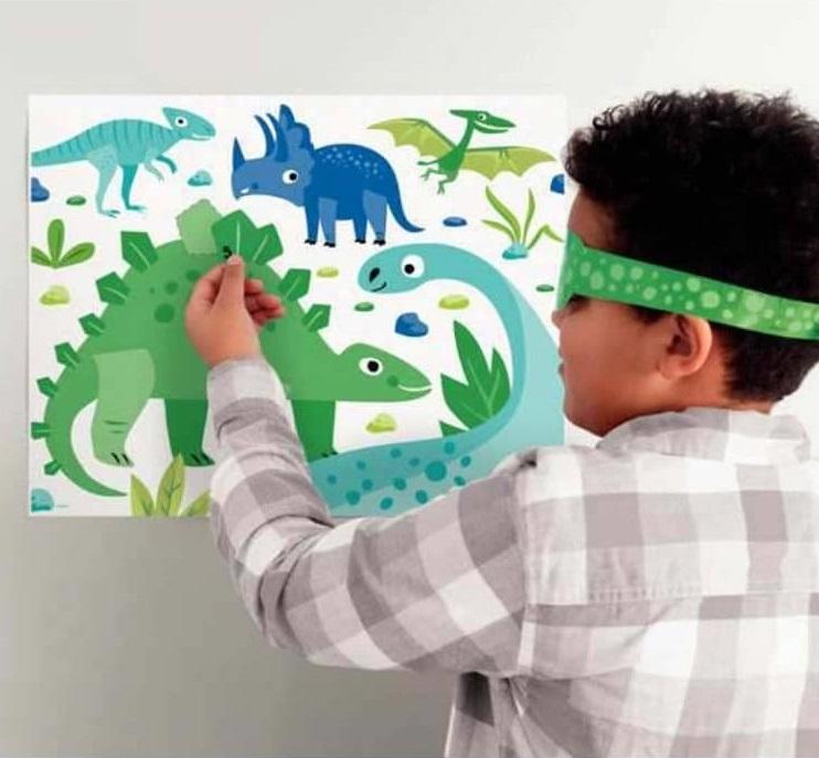Gra Urodzinowa Dinozaur Dino: Opaska 16 Elementów
