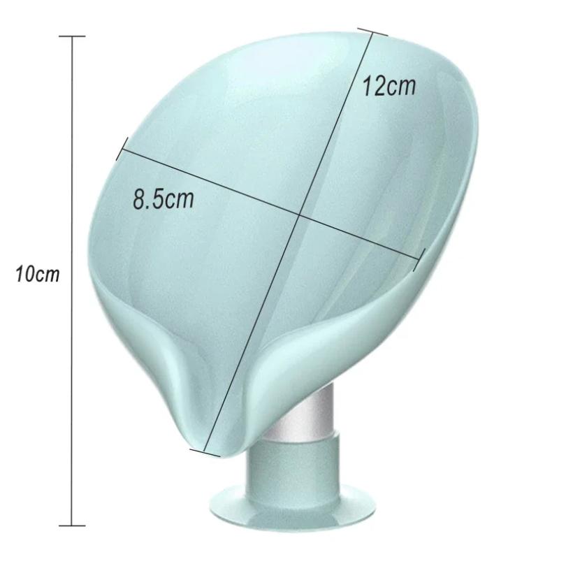 Bathroom Soap Holder Leaf Shape Soap Dish Suction Cup Sponge Rack Portable Soap Drain Box Kitchen Bathroom Accessories
