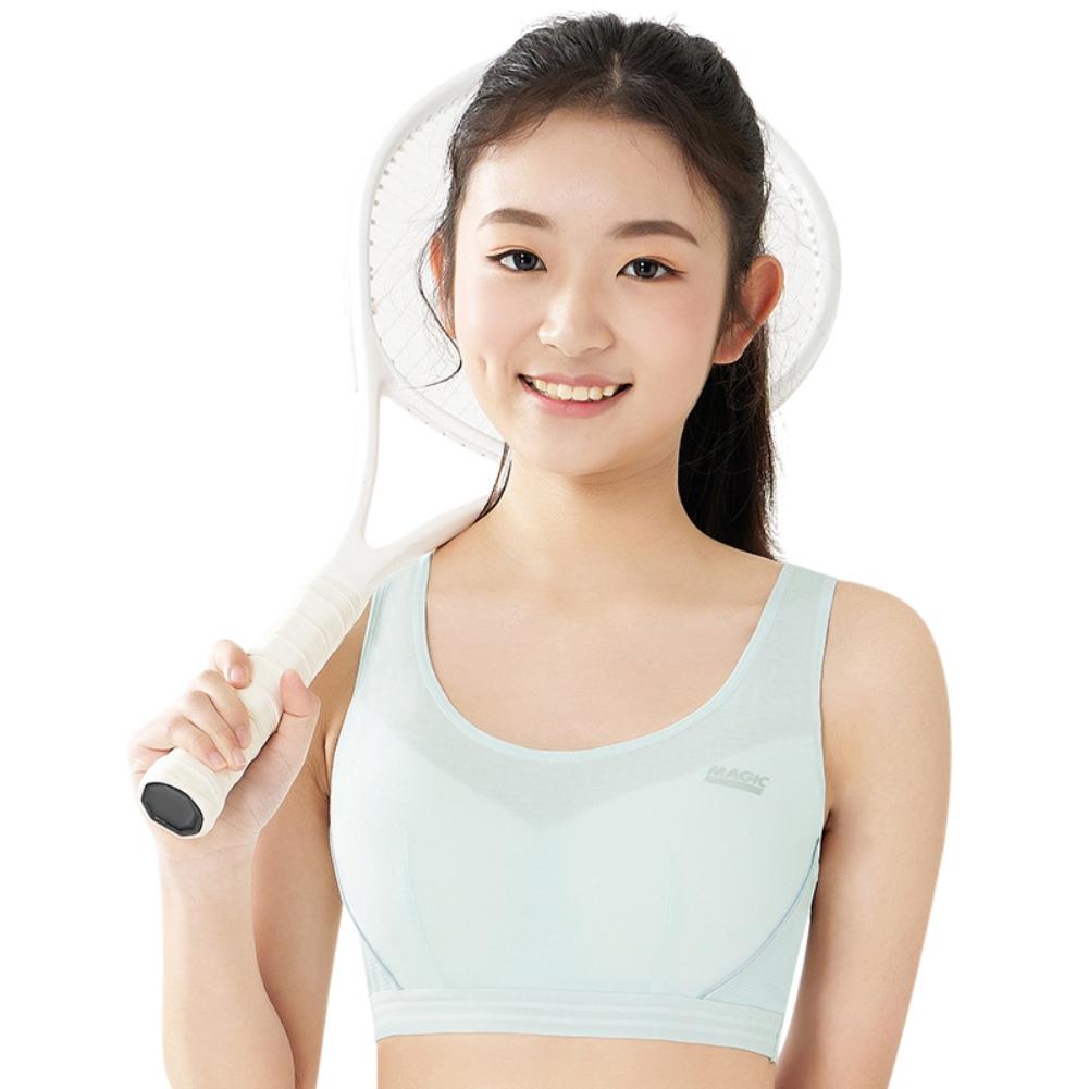 Teen Bra Adolescent Sports Bra High School Students Junior High School Students Shockproof Small Vest Bra
