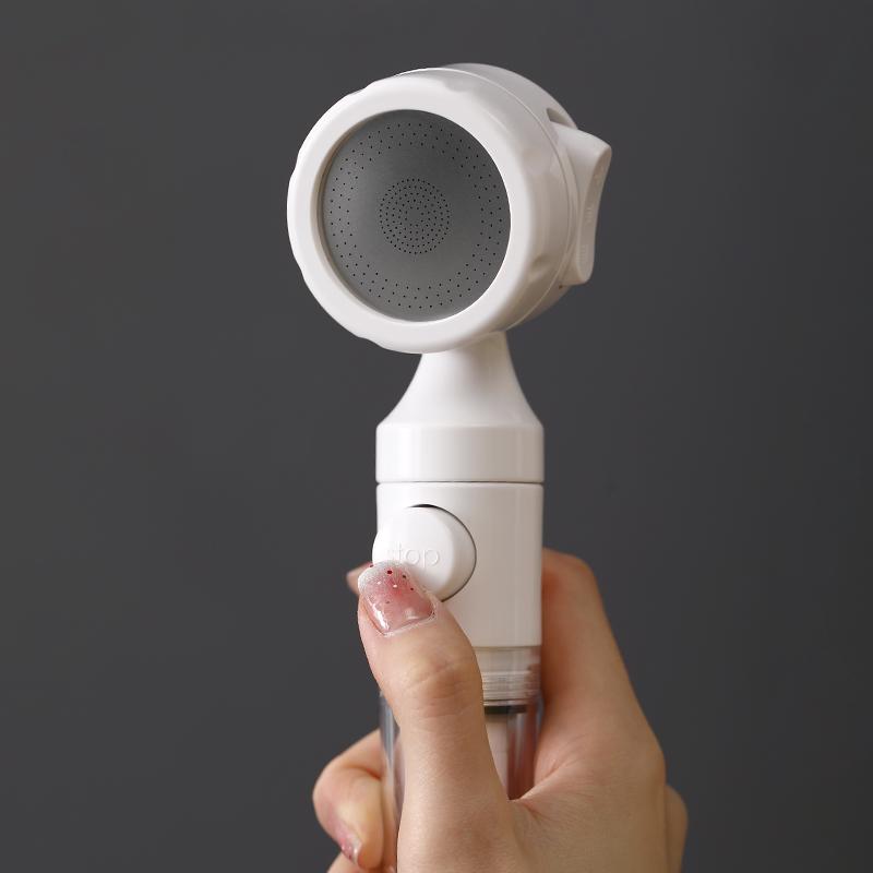 Pressurized Filter Shower Head Water Purifying and Antibacterial Nozzle Portable Shower Head for Traveling Business Trips Hotel