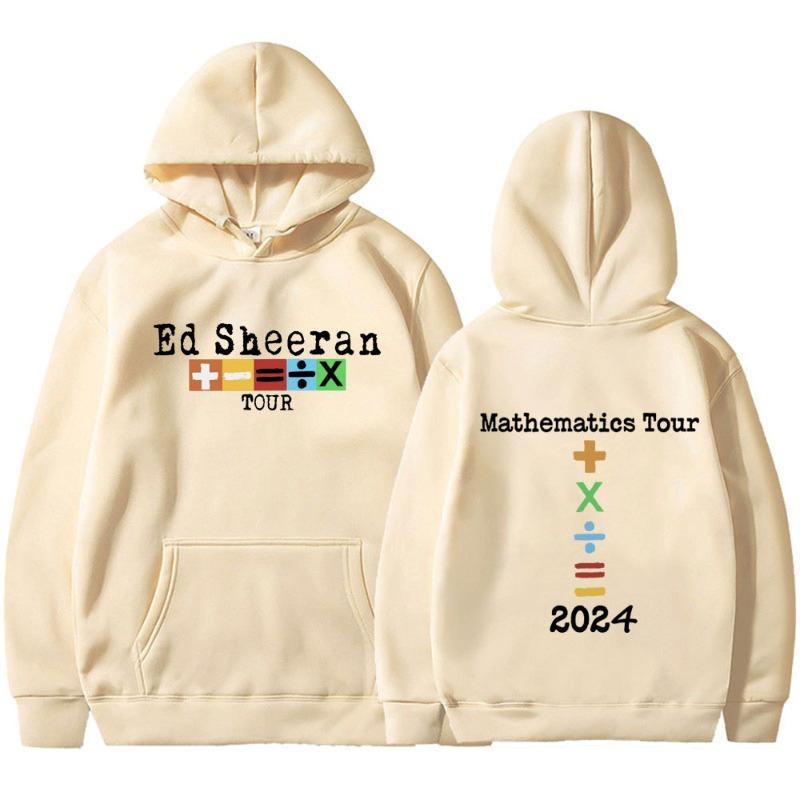 Ed Sheeran Concert Tour Mathematics Hoodies Men's and Women's Harajuku Pullover Street Wear Unisex Plushed Sweater