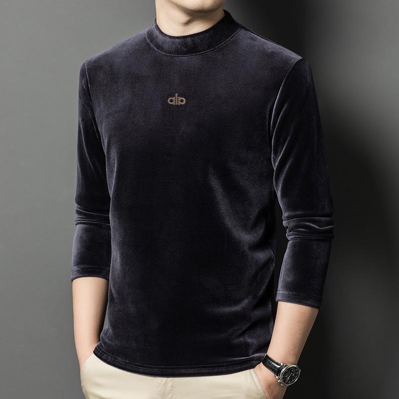 Men s Long Sleeve T-Shirt Embroidered Top Hoodie M