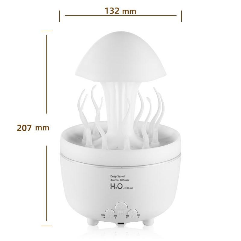 Remote-Controlled Rotating Jellyfish Light Humidifier & Essential Oil Diffuser with Seven-Color LED