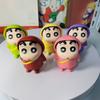 1 pieza 10 cm Kawaii Crayon Shin Chan Figura de Anime Impermeable Pvc Lindo Modelo de Colección Figura de Acción Juguetes Niños Niños Cumpleaños