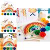 Wooden Rainbow Clamp Bead Fitting Toy For Kids Educational Logic Development And Parentchild Games