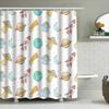 Space Exploration Shower Curtain Cartoon Print Bathroom Decor Set Cute Space Ship, Planet Earth Moon Design For Kids