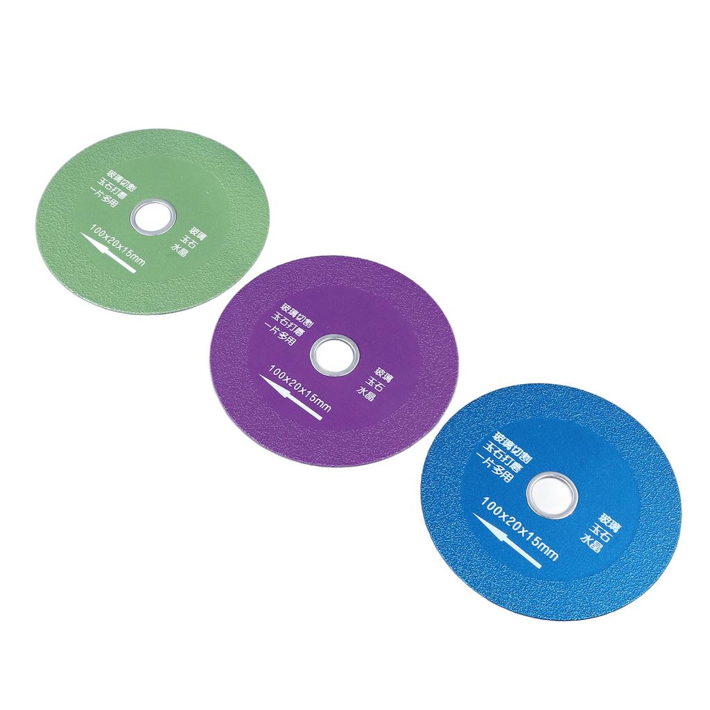 3PCS Set Glass Cutting Disc Green Blue Purple Super Slim Tile Cutting Blade for Ceramic