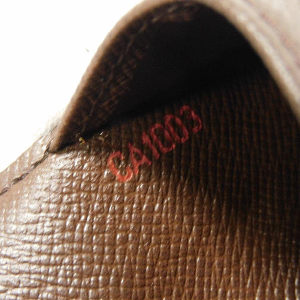 Used Louis Vuitton Damier Card Case, 12564 Agenda PM R20700 8001 Logo Brown Diary with 6 Holes and Checkered Pattern