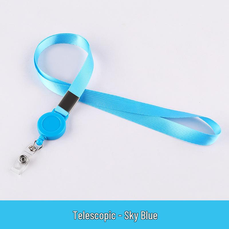 Retractable ID Lanyard with Printed Logo and Easy Pull Buckle