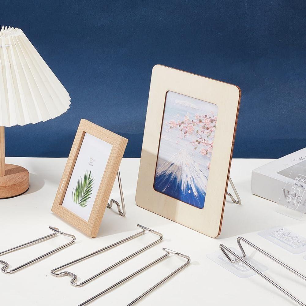 Self-Adhesive Picture Frame Bracket Stainless Steel Easel Back Stand  Art Display