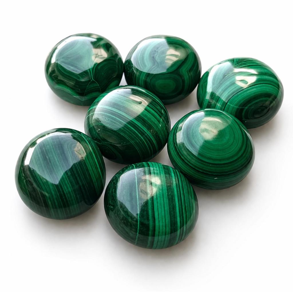 AAA Natural Malachite Round Briolette Cabochon Gemstone Calibrated Loose Stone Green Malachite Jewelry Making Supply
