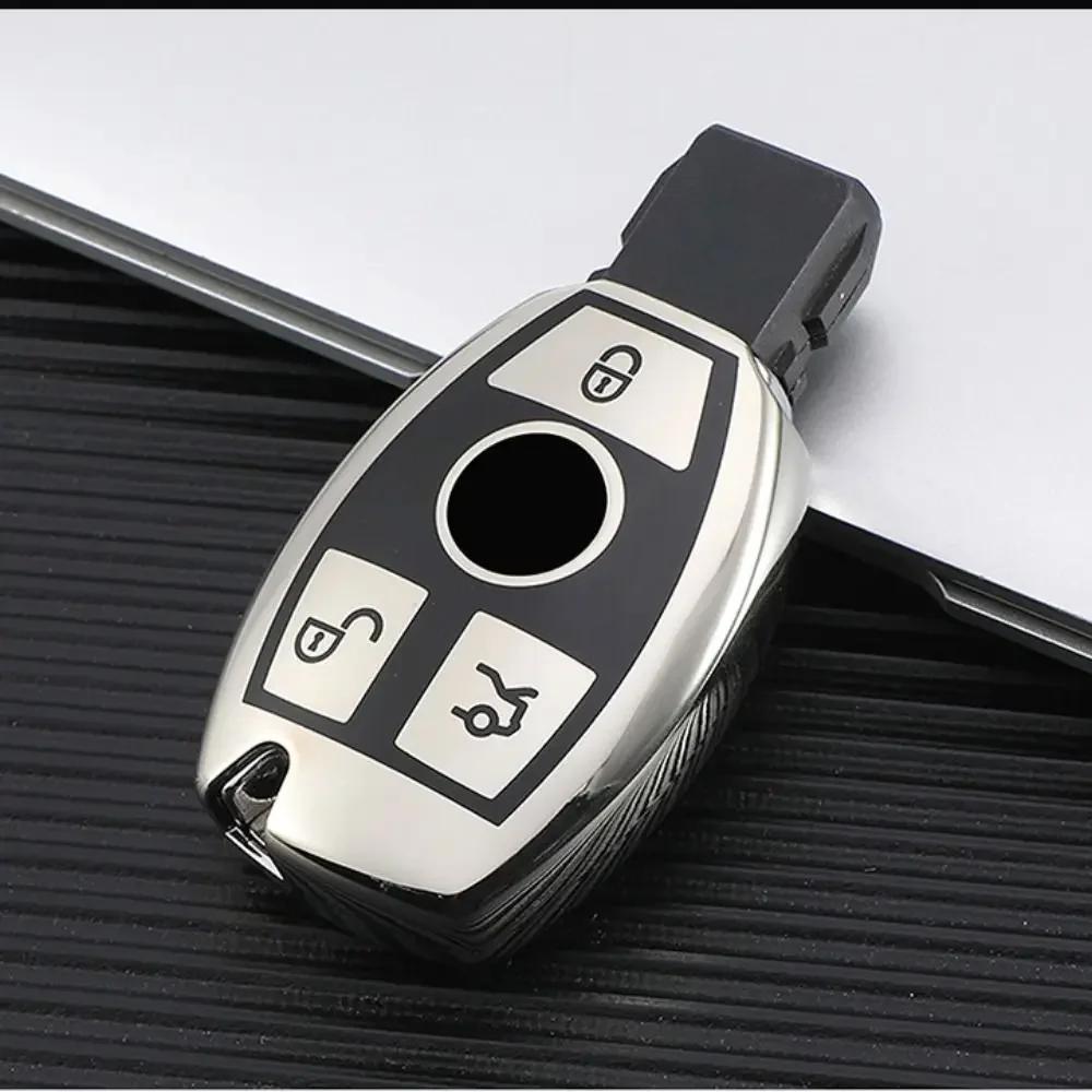 Weiche TPU Auto Fernbedienung Schlüsselhülle Abdeckung Fob Für Mercedes Benz CLA GLC GLA GLK W203 W210 W211 W204 W176 A B C R Klasse AMG Zubehör
