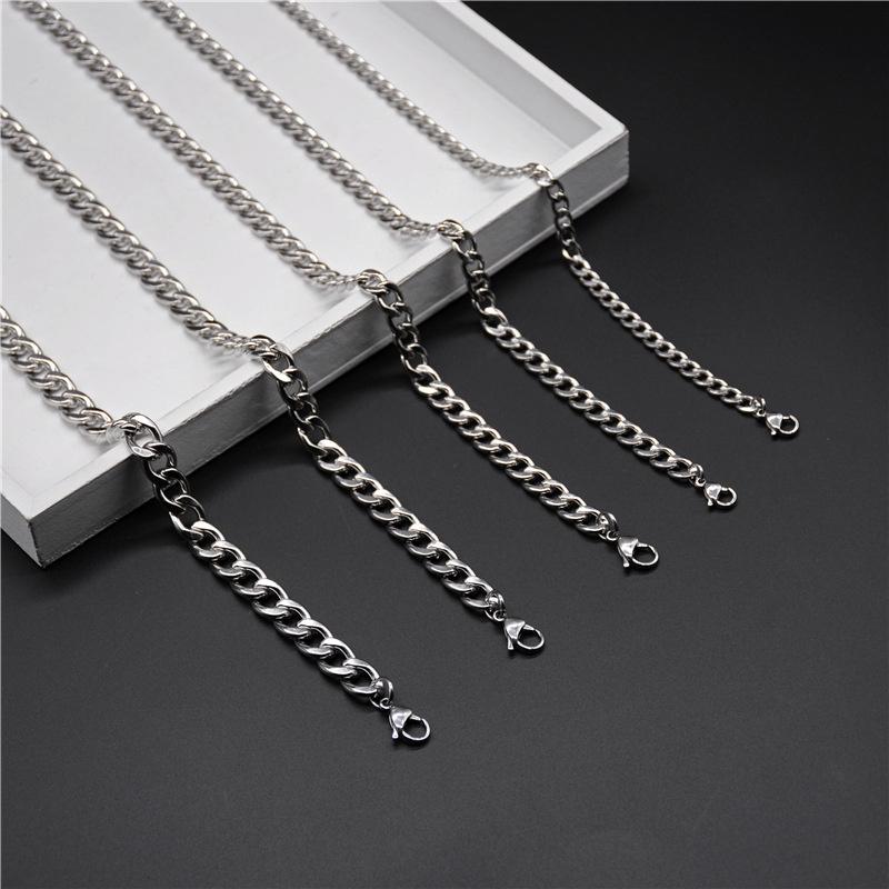 Classic Men Necklace Width 3 To 7 MM Stainless Steel Long Necklace For Men Women Chain Jewelry