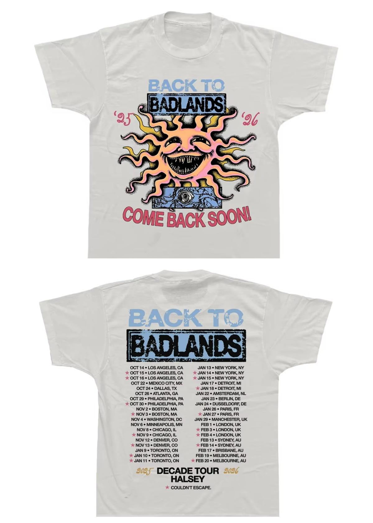 

2026 New Halsey Tour Tshirts Halsey For My Last Trick Tour Tshirts and Related Merchandise Cotton Allseason Streetwear 3XL