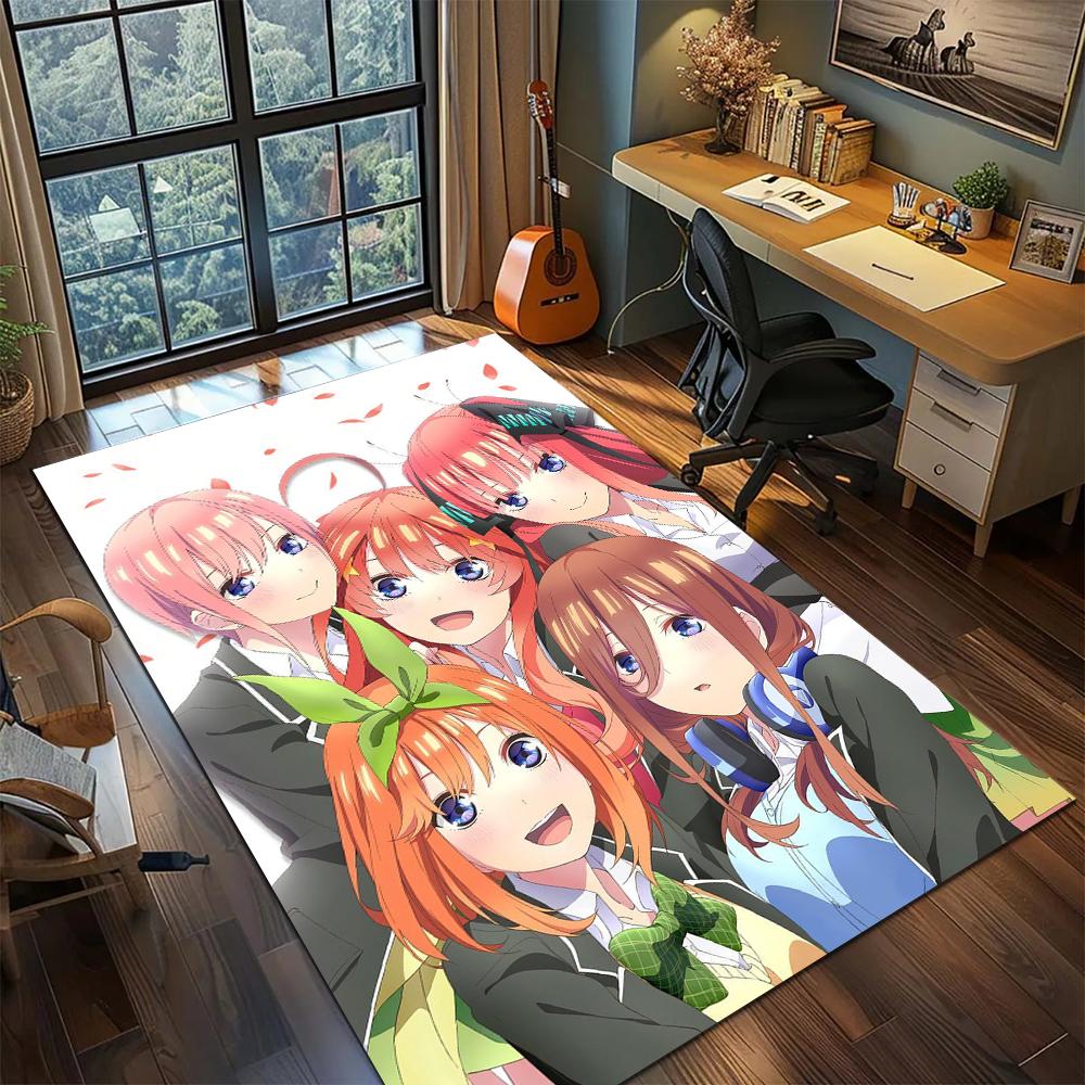 

The Quintessential Quintuplets Washable Floor Mat Non Slip Rug Carpet Home Decor Large Area Rug for Gamer Room Bedroom -xia55 60x90cm