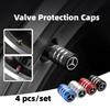 GLC GLB 4Pcs Metal Car Tire Valve Stems Cap Dustproof Cover Accessories For Benz AMG A C E S G Class W201 W210 W108 W204 W205 W