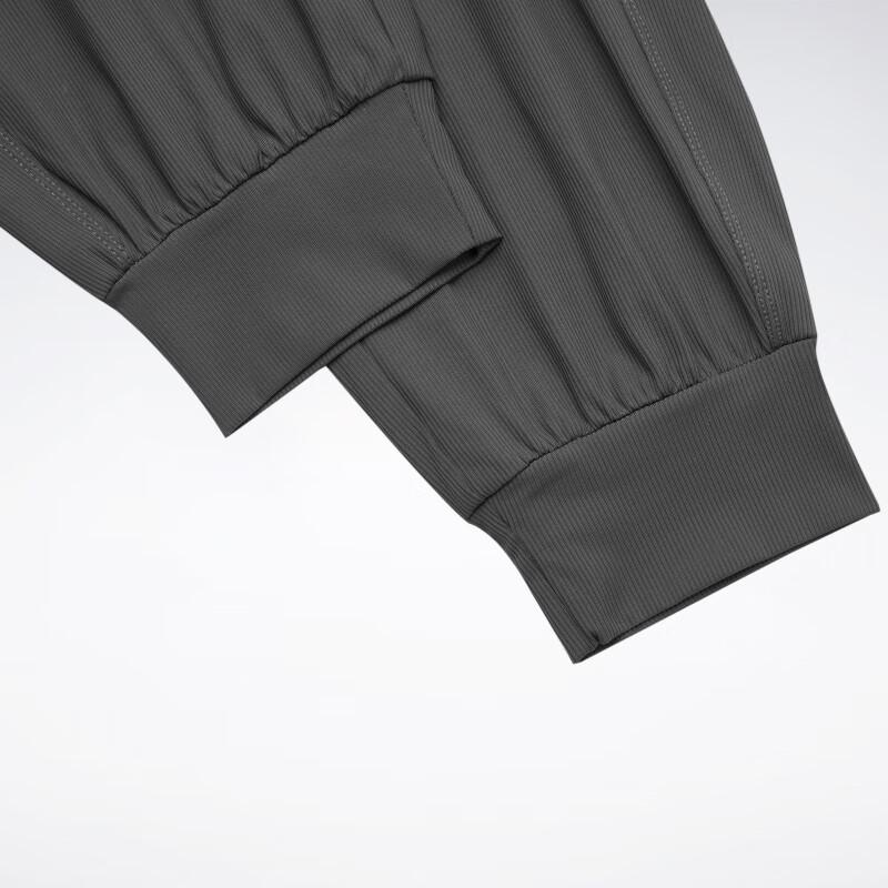 Reebok Solid Color Sun Protection Breathable Straight Leg Knit Sports Pants Women bottoms Black 23RCS612WGH1