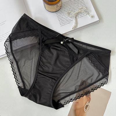 Sexy French Lace Plus Size Underwear Women High Cut Cotton Gusset Mid Rise Panties