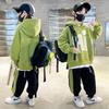 Ensemble de vêtements d'automne pour enfants et garçons, sweat-shirts à capuche avec lettres imprimées, haut et pantalon, 2 pièces, survêtement pour adolescentes
