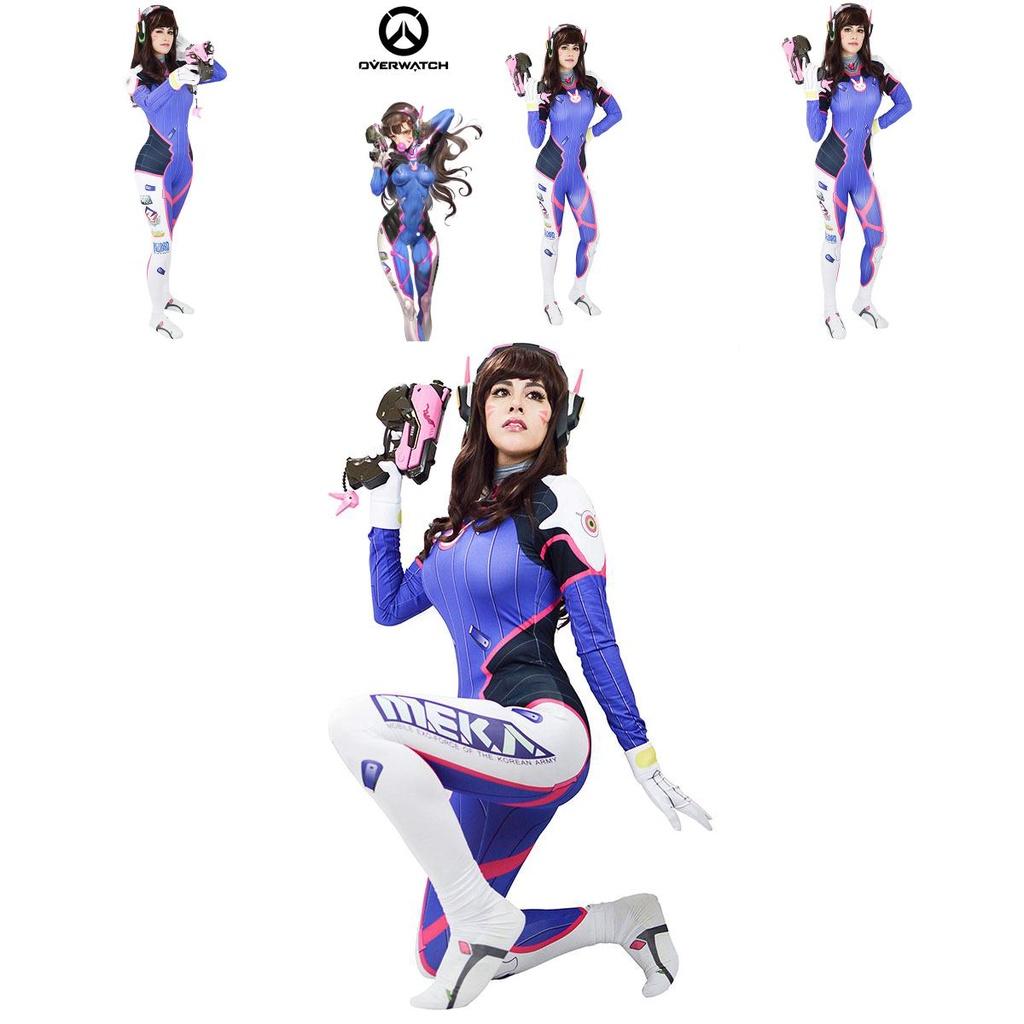 Overwatch D.va Cosplay Costume Jumpsuit For Women Premium Polyester Material For Comfort And Durability