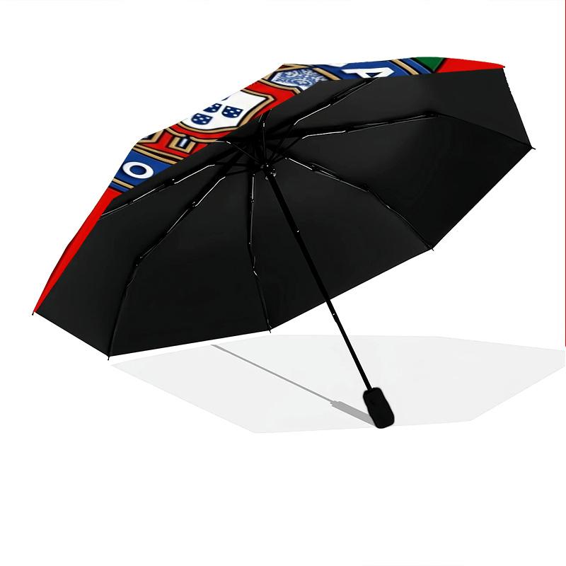 Portugal National Team Emblem Folding umbrella Suitable for all seasons Portable travel Umbrella Sun umbrella
