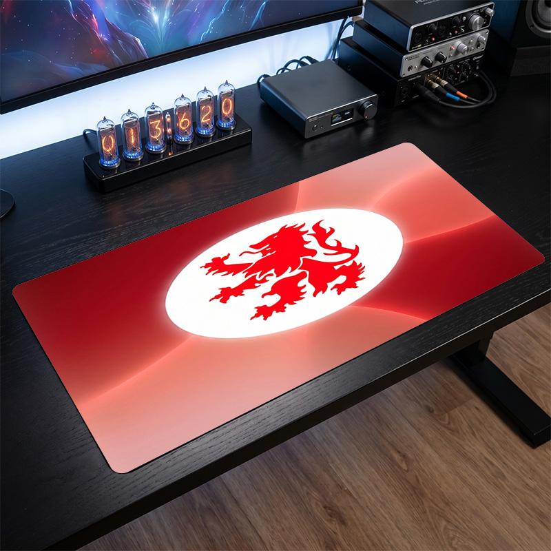 Middlesbrough FC Theme Pattern Mouse Pad, Soccer Logo Design XXL Gaming Desk Mat Non-Slip Computer Mouse Pad