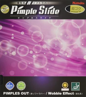Nittaku Pimples Slide Tavolo da Ping Pong Gomma Varietà, Morbida, Tipo, NR-8568, Nero, Ultra-Sottile