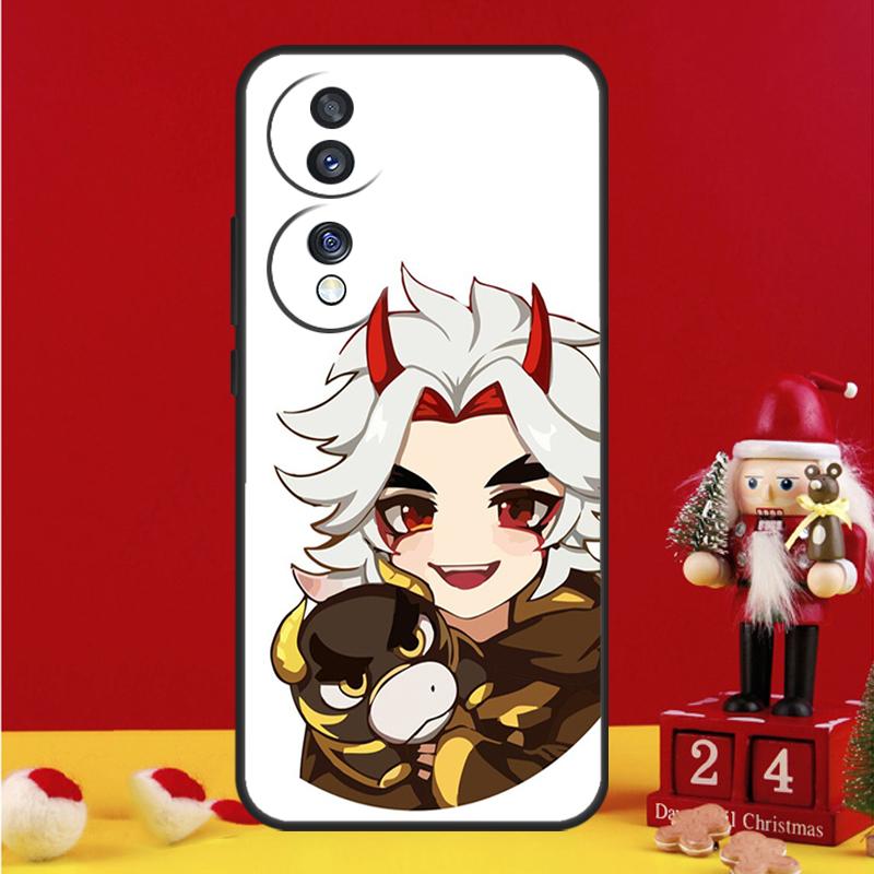 Genshin Impact Arataki Itto Case For Honor Magic 5 6 7 8 Pro Honor 200 400 50 70 90 Lite X8b X8c X9a X9b X9c Win RT Cover
