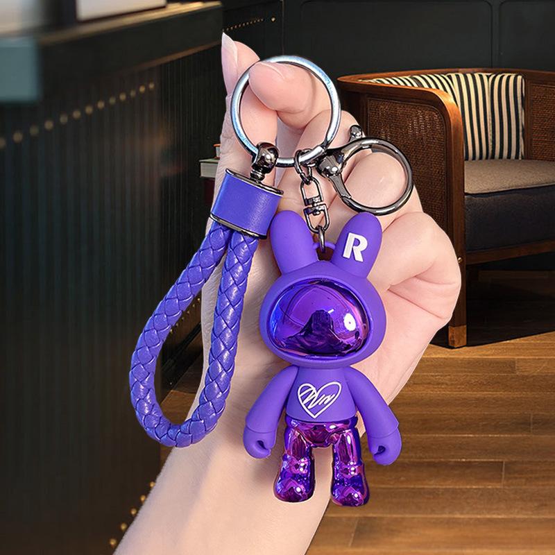 Cartoon Cool Electric Light Rabbit Keychain Pendant Cartoon Couple Car Bag Pendant Small Gift Keychain