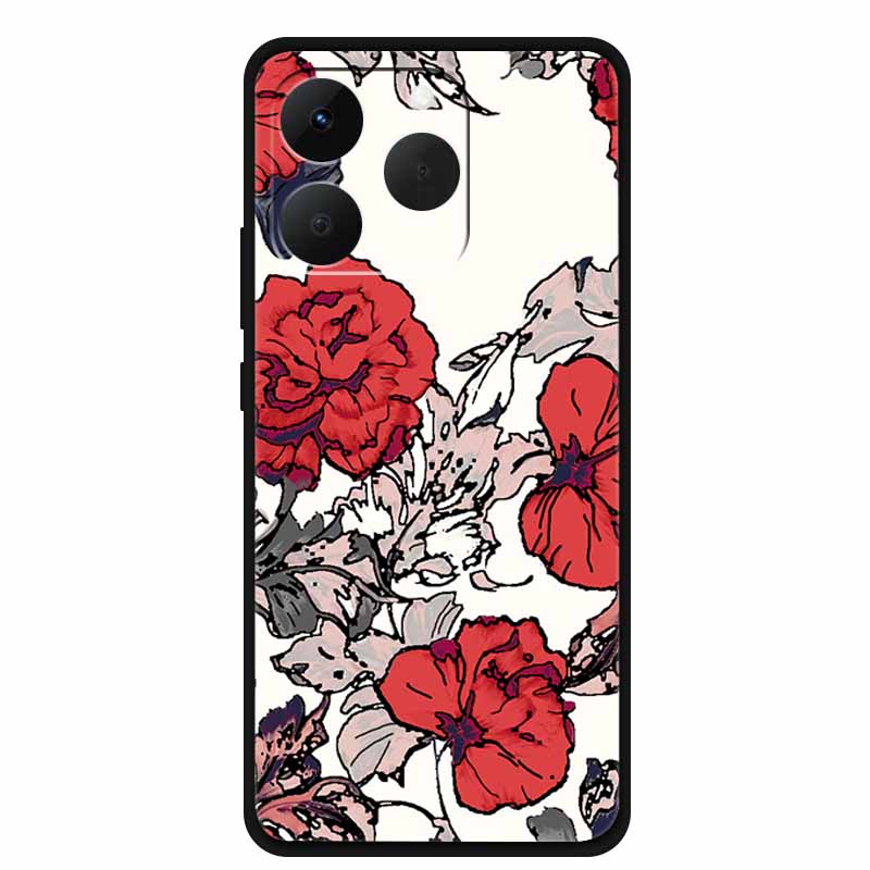 Case For OPPO Realme 15T Embossed Blossoms Funda 3D Relief Flowers Coque Silicone Soft Phone Cover For Realme 15 T 5G Bumper