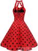 2026 Women's Summer Backless Halter Dress with Retro Print