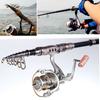 1.8M 5.9Ft Telescopic Carbon Fiber Fishing Rod Travel Spinning Fishing Pole