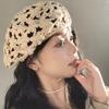 Summer Women'S Solid Color Flower Hollow Beret French Vintage Painter Hat